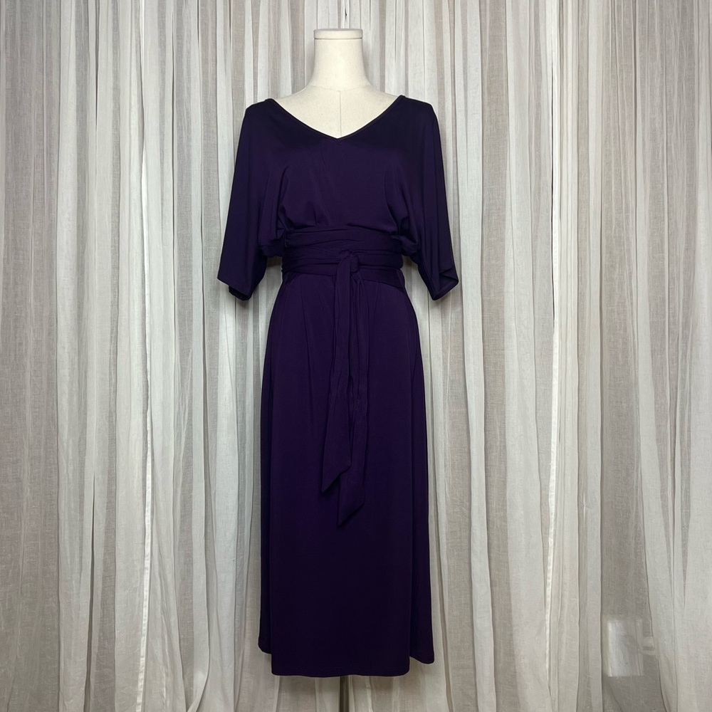 Amour Vert Purple Midi Dress